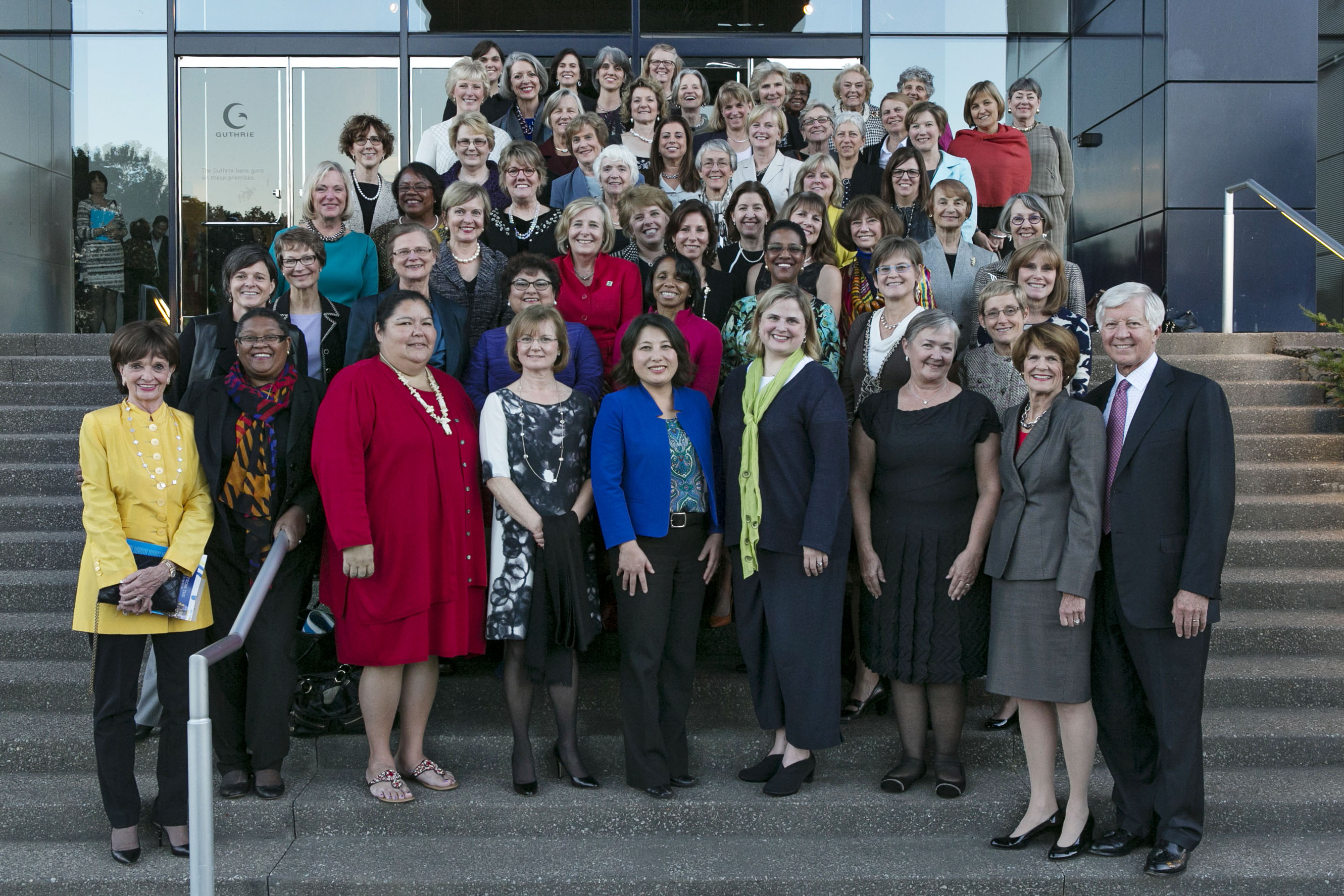 A photo taken at the event. Justice Wright is at the center of the second row from the bottom.