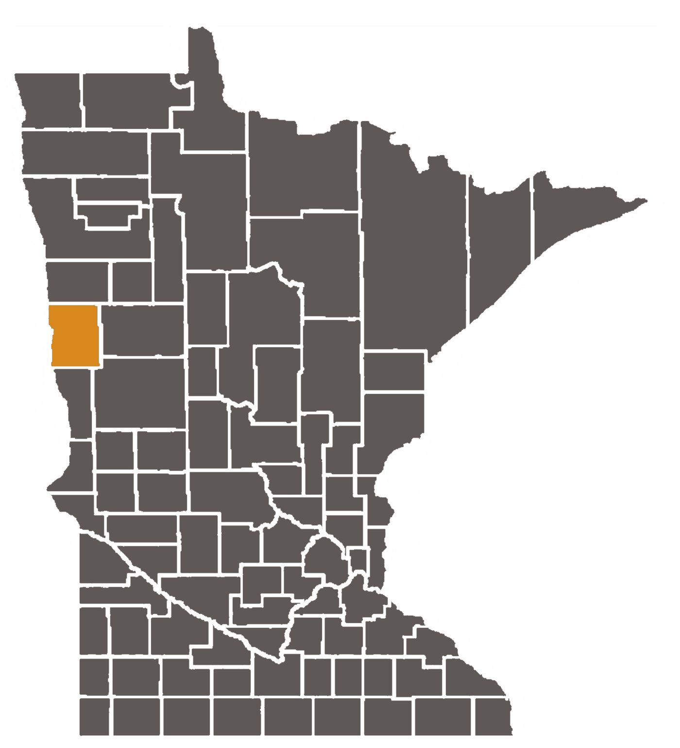 Minnesota map with Clay County highlighted.