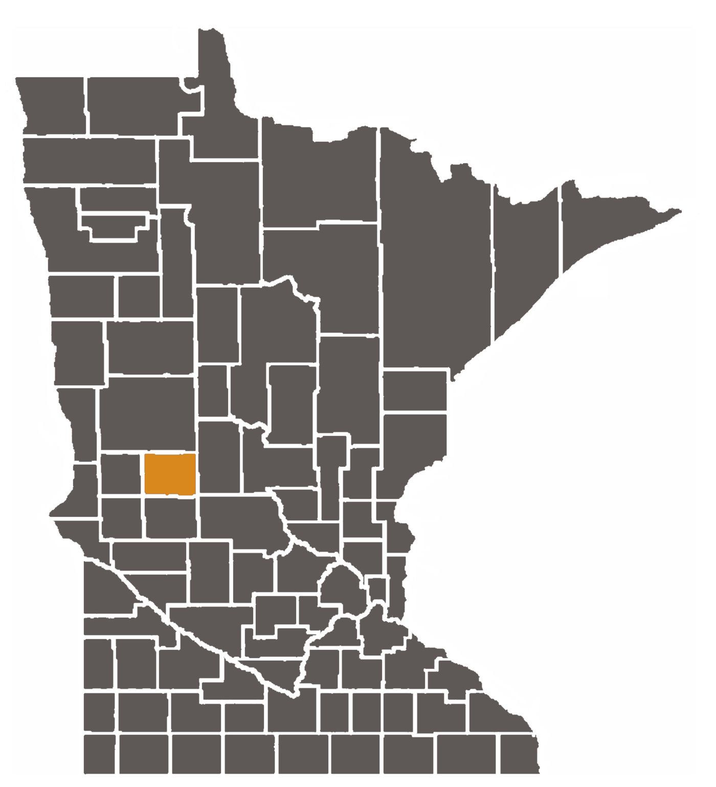 Minnesota map with Douglas County highlighted.