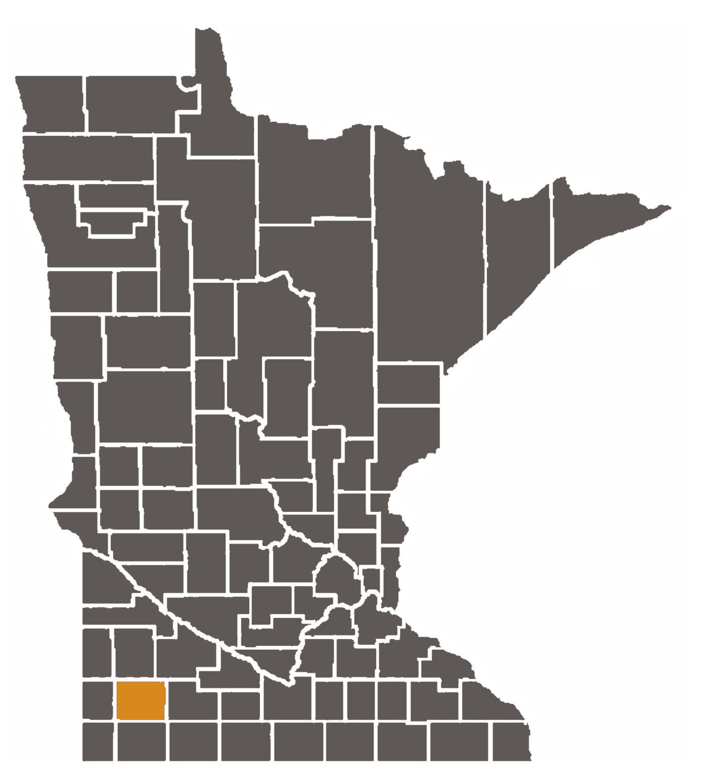 Minnesota map with Murray County highlighted.