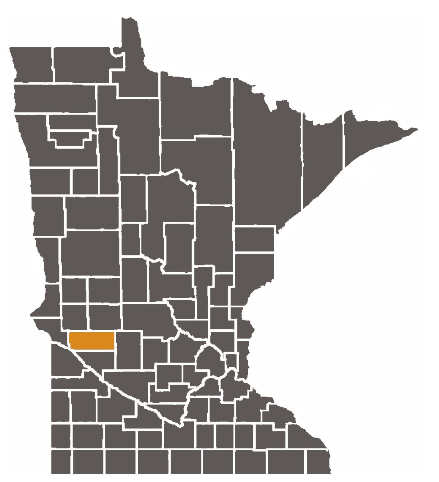 Minnesota map with Swift County highlighted.