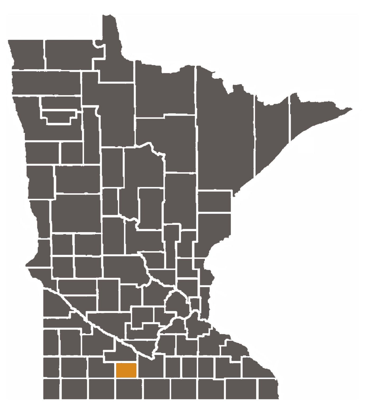 Minnesota map with Watonwan County highlighted.